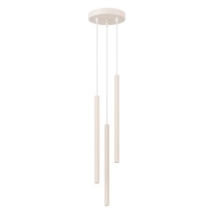 Lampa wisząca kaszmirowa tuby sufitowe ryflowane 120 cm 3xG9 ARCHE 3P