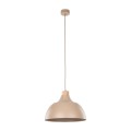 LAMPAMI - lampa do kuchni, lampa do jadalni nad stół wisząca, lampa nad stół, lampa wisząca długa, lampa metalowa z drewnem, lampa wisząca pojedyncza, beżowa lampa CAP SABIA