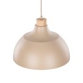LAMPAMI - lampa do kuchni, lampa do jadalni nad stół wisząca, lampa nad stół, lampa wisząca długa, lampa metalowa z drewnem, lampa wisząca pojedyncza, beżowa lampa CAP SABIA