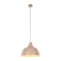 LAMPAMI - lampa do kuchni, lampa do jadalni nad stół wisząca, lampa nad stół, lampa wisząca długa, lampa metalowa z drewnem, lampa wisząca pojedyncza, beżowa lampa CAP SABIA