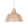 LAMPAMI - lampa do kuchni, lampa do jadalni nad stół wisząca, lampa nad stół, lampa wisząca długa, lampa metalowa z drewnem, lampa wisząca pojedyncza, beżowa lampa CAP SABIA