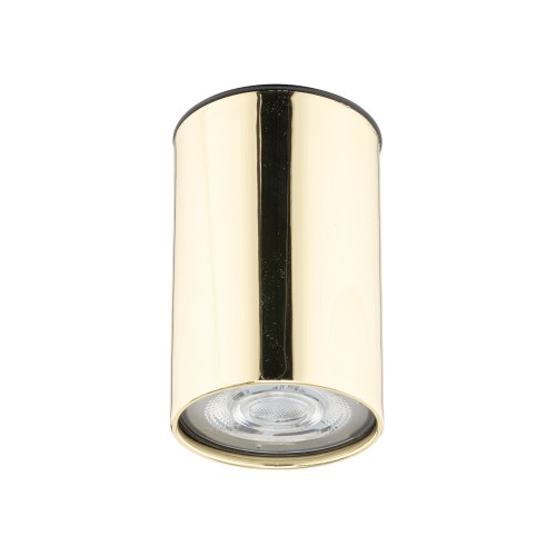 LAMPAMI - tuba sufitowa, lampa punktowa sufitowa, lampa pojedyncza złota, lampa na sufit, oprawa sufitowa natynkowa, oświetlenie do kuchni sufitowe, lampa na korytarz, tuba lampa sufitowa, oświetlenie na sufit podwieszany TOP GOLD