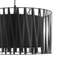LAMPAMI - lampa wisząca pojedyncza czarna, lampa wisząca klasyczna, lampa do sypialni, lampa do salonu, lampa do jadalni, lampa wisząca czarna pojedyncza HARMONY BLACK