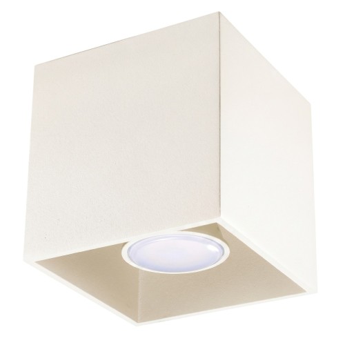 LAMPAMI - lampa na sufit, plafon sufitowy, mała lampa sufitowa, oświetlenie do kuchni sufitowe, oświetlenie na przedpokój, lampa sufitowa na klatkę schodową, lampa przysufitowa, oprawa natynkowa sufitowa QUAD 1 sollux
