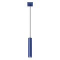 LAMPAMI - niebieska lampa wisząca, tuba sufitowa pojedyncza, lampa wisząca tuba, lampa wisząca pojedyncza, lampa punktowa,  lampa nad wyspę, lampa do kuchni, tuba lampa sufitowa LAGOS 1 ultramaryna sollux