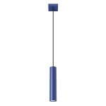Niebieska lampa wisząca tuba sufitowa pojedyncza 1xGU10 LAGOS 1 ultramaryna