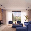 LAMPAMI - lampa na sufit, oprawa natynkowa sufitowa niebieska, lampa przysufitowa do kuchni, lampa sufitowa pojedyncza, oprawa sufitowa, tuba sufitowa metalowa LAGOS 10 ultramaryna sollux