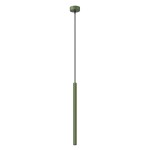 Lampa wisząca tuba pojedyncza ryflowana 120 cm 1xG9 ARCHE 1 zielona oliwka