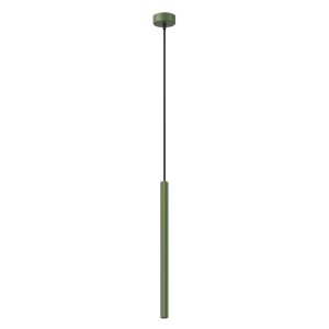 Lampa wisząca tuba pojedyncza ryflowana 120 cm 1xG9 ARCHE 1 zielona oliwka