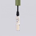 LAMPAMI - lampa wisząca tuba pojedyncza, lampa wisząca ryflowana, tuba sufitowa wisząca, lampa wisząca punktowa, lampa nad wyspę, lampa nad barek, lampa nowoczesna, światło punktowe ARCHE 1 zielona oliwka sollux