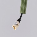 LAMPAMI - lampa wisząca tuba pojedyncza, lampa wisząca ryflowana, tuba sufitowa wisząca, lampa wisząca punktowa, lampa nad wyspę, lampa nad barek, lampa nowoczesna, światło punktowe ARCHE 1 zielona oliwka sollux