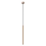 Beżowa lampa wisząca tuba pojedyncza ryflowana 120 cm 1xG9 ARCHE 1 taupe