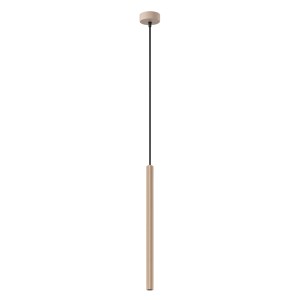 Beżowa lampa wisząca tuba pojedyncza ryflowana 120 cm 1xG9 ARCHE 1 taupe