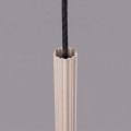 LAMPAMI - beżowa lampa wisząca, tuba pojedyncza ryflowana, lampa dekoracyjna wisząca, tuba sufitowa, lampa do kuchni, lampa nad wyspę, lampa nad barek, lampa wisząca pojedyncza, światło punktowe ARCHE 1 taupe sollux