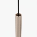 LAMPAMI - beżowa lampa wisząca, tuba pojedyncza ryflowana, lampa dekoracyjna wisząca, tuba sufitowa, lampa do kuchni, lampa nad wyspę, lampa nad barek, lampa wisząca pojedyncza, światło punktowe ARCHE 1 taupe sollux