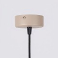 LAMPAMI - beżowa lampa wisząca, tuba pojedyncza ryflowana, lampa dekoracyjna wisząca, tuba sufitowa, lampa do kuchni, lampa nad wyspę, lampa nad barek, lampa wisząca pojedyncza, światło punktowe ARCHE 1 taupe sollux