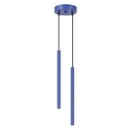 LAMPAMI - tuby sufitowe, lampa 2 punktowa wisząca, niebieska lampa wisząca, lampa do sypialni wisząca przy łóżku, lampa do kuchni wisząca nad wyspę, lampa wisząca przy lustrze, światło punktowe ARCHE 2P ultramaryna sollux