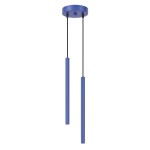 Tuby sufitowe lampa 2 punktowa wisząca niebieska ARCHE 2P ultramaryna