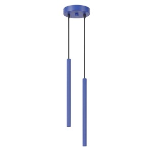 Tuby sufitowe lampa 2 punktowa wisząca niebieska ARCHE 2P ultramaryna