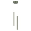 LAMPAMI - tuby sufitowe, lampa 2 punktowa wisząca, lampa do sypialni wisząca przy łóżku, lampa do kuchni wisząca nad wyspą, lampa wisząca przy lustrze, tuby sufitowe wiszące ARCHE 2P zielona oliwka sollux