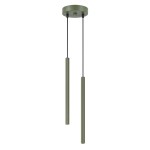 Tuby sufitowe lampa 2 punktowa wisząca zielona ARCHE 2P zielona oliwka