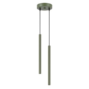 Tuby sufitowe lampa 2 punktowa wisząca zielona ARCHE 2P zielona oliwka