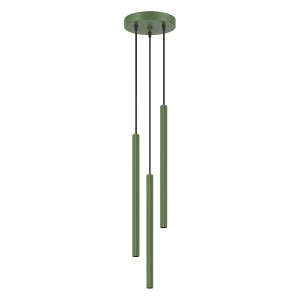 Lampa wisząca zielona oliwka tuby sufitowe wiszące ARCHE 3P 