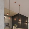 LAMPAMI - tuba lampa sufitowa, lampa punktowa sufitowa, lampa sufitowa, oprawa sufitowa natynkowa, lampa na sufit, oświetlenie do kuchni sufitowe, oświetlenie na przedpokój, plafon sufitowy ORBIS 1 ochra czerwona sollux