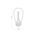LAMPAMI - żarówka ledowa E27 1W 3000K LED - energooszczędna żarówka ledowa o ciepłej barwie światła LED szkic