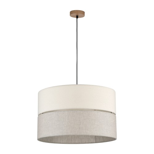 LAMPAMI - lampa wisząca pojedyncza, lampa sufitowa wisząca, lampa do jadalni nad stół, lampa do sypialni wisząca, beżowa lampa, lampa w stylu boho ECO LAMPA 3