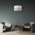 LAMPAMI - lampa wisząca pojedyncza, lampa sufitowa wisząca, lampa do jadalni nad stół, lampa do sypialni wisząca, beżowa lampa, lampa w stylu boho ECO LAMPA 3