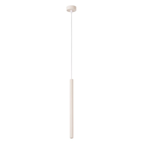 LAMPAMI - kaszmirowa lampa wisząca, tuba pojedyncza ryflowana, tuba lampa sufitowa wisząca, lampa wisząca pojedyncza tuba, lampa wisząca ARCHE 1 kaszmir sollux
