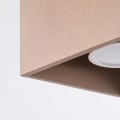 LAMPAMI - beżowa lampa sufitowa, lampa na sufit, oświetlenie do kuchni, lampa na korytarz, oświetlenie w przedpokoju, plafon sufitowy nowoczesny, oprawa natynkowa sufitowa QUAD 1 taupe sollux
