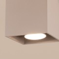 LAMPAMI - beżowa lampa sufitowa, lampa na sufit, oświetlenie do kuchni, lampa na korytarz, oświetlenie w przedpokoju, plafon sufitowy nowoczesny, oprawa natynkowa sufitowa QUAD 1 taupe sollux