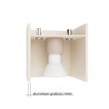 LAMPAMI - beżowa lampa sufitowa, lampa na sufit, oświetlenie do kuchni, lampa na korytarz, oświetlenie w przedpokoju, plafon sufitowy nowoczesny, oprawa natynkowa sufitowa QUAD 1 taupe sollux