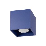 Niebieska lampa sufitowa pojedyncza plafon 1xGU10 QUAD 1 ultramaryna