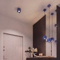 LAMPAMI - niebieska lampa sufitowa, lampa pojedyncza, plafon sufitowy, mała lampa sufitowa, lampa na sufit, lampa do korytarza, lampa sufitowa do pokoju młodzieżowego, oświetlenie sufitowe QUAD 1 ultramaryna sollux