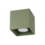 Zielona lampa sufitowa pojedyncza plafon 1xGU10 QUAD 1 zielona oliwka