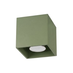 Zielona lampa sufitowa pojedyncza plafon 1xGU10 QUAD 1 zielona oliwka