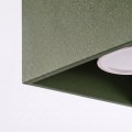 LAMPAMI - zielona lampa sufitowa, plafon sufitowy oliwkowy, oświetlenie do kuchni, lampa sufitowa do przedpokoju, lampa do korytarza, lampa na sufit, oprawa sufitowa natynkowa QUAD 1 zielona oliwka sollux