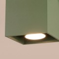 LAMPAMI - zielona lampa sufitowa, plafon sufitowy oliwkowy, oświetlenie do kuchni, lampa sufitowa do przedpokoju, lampa do korytarza, lampa na sufit, oprawa sufitowa natynkowa QUAD 1 zielona oliwka sollux