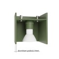 LAMPAMI - zielona lampa sufitowa, plafon sufitowy oliwkowy, oświetlenie do kuchni, lampa sufitowa do przedpokoju, lampa do korytarza, lampa na sufit, oprawa sufitowa natynkowa QUAD 1 zielona oliwka sollux