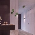 LAMPAMI - zielona lampa sufitowa, plafon sufitowy oliwkowy, oświetlenie do kuchni, lampa sufitowa do przedpokoju, lampa do korytarza, lampa na sufit, oprawa sufitowa natynkowa QUAD 1 zielona oliwka sollux