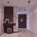 LAMPAMI - mały kinkiet ścienny zielony,  minimalistyczny kinkiet, kinkiet ścienny kwadratowy, nowoczesny kinkiet na klatkę schodową, oświetlenie korytarza, kinkiet dekoracyjny nowoczesny QUAD 1 zielona oliwka sollux
