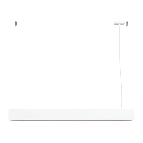 LAMPAMI - lampa ledowa nad stół wisząca, lampa wisząca nad stołem, biała lampa ledowa podłużna wisząca, nowoczesne oświetlenie nad stół, lampa wisząca biała, lampa ledowa wisząca SPARK biała sollux