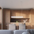LAMPAMI - lampa ledowa nad stół wisząca, lampa wisząca nad stołem, biała lampa ledowa podłużna wisząca, nowoczesne oświetlenie nad stół, lampa wisząca biała, lampa ledowa wisząca SPARK biała sollux