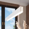 LAMPAMI - lampa ledowa nad stół wisząca, lampa wisząca nad stołem, biała lampa ledowa podłużna wisząca, nowoczesne oświetlenie nad stół, lampa wisząca biała, lampa ledowa wisząca SPARK biała sollux