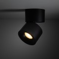 LAMPAMI - lampa led sufitowa czarna, lampa przysufitowa, regulowana tuba lampa sufitowa, lampa ledowa sufitowa, oświetlenie punktowe sufitowe led, minimalistyczna lampa sufitowa SPARK BLACK CCT 10W