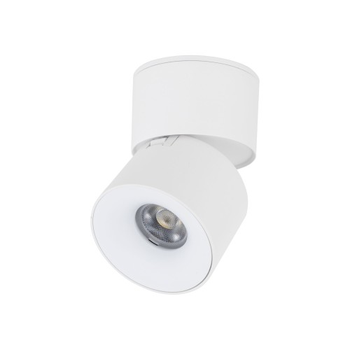 LAMPAMI - lampa led sufitowa biała punktowa regulowana, oświetlenie punktowe sufitowe, lampa sufitowa ruchoma biała,  lampa ledowa sufitowa pojedyncza, minimalistyczna lampa sufitowa, lampa ledowa natynkowa SPARK WHITE CCT 10W