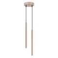LAMPAMI - beżowa lampa wisząca dekoracyjna tuby, modna lampa,  tuby sufitowe, lampa sufitowa wisząca,  lampa wisząca nad wyspę, lampa wisząca do sypialni przy łóżku, lampa wisząca przy lustrze wisząca ARCHE 2P taupe sollux